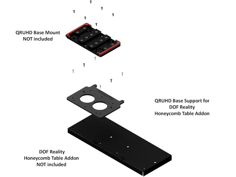 QRUHDBase Support DOFR (on top of) Honeycomb Table Kit