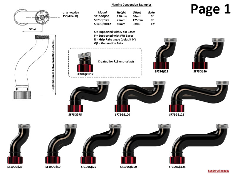 Joystick Extension Thrustmaster (TM) to TM/Virpil Grips Joystick Extension Thrustmaster (TM) to TM/Virpil Grips