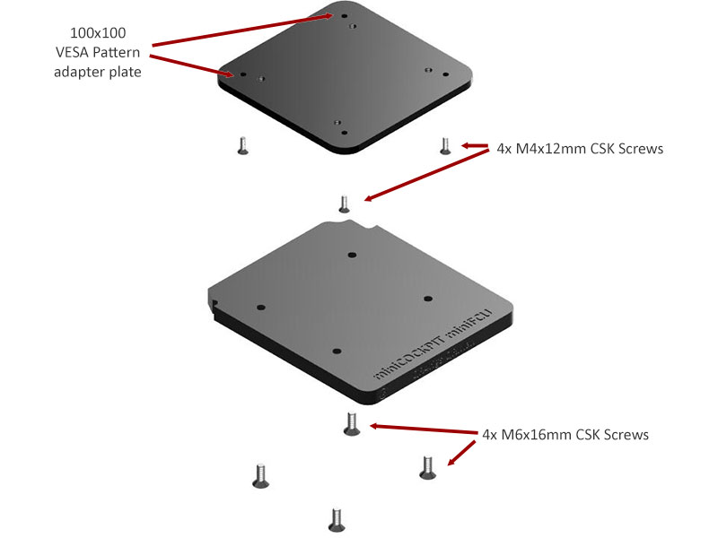 QRMax minCOCKPIT miniFCU v2 Quick Release Plate Kit