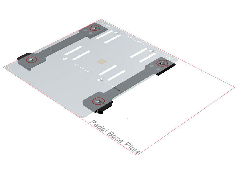 QRMin SIMagic P2000 Pedal Quick Release Plate Kit