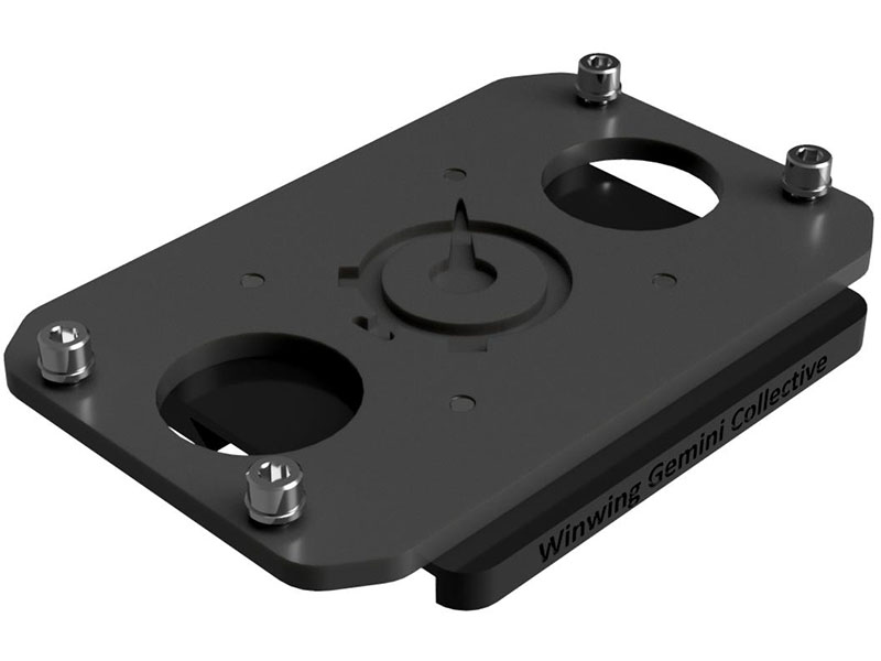 QRPro Winwing Gemini Collective Base Quick Release Plate Kit - Click Image to Close
