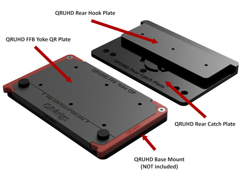 QRUHD FFB Yoke Quick Release Plate Kit (DIY)