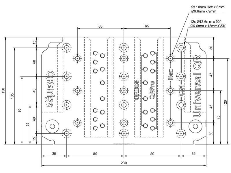 QRUHD Universal Quick Release Plate Kit (DIY)