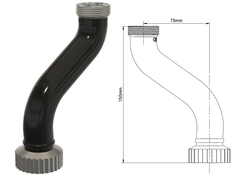 Joystick Extension for Thrustmaster and Virpil (VPC) 150 x 75