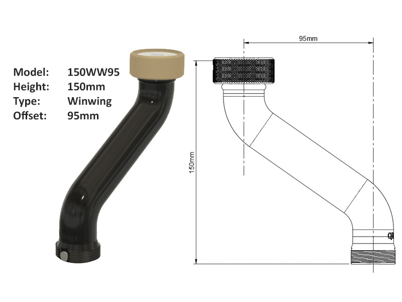 Joystick Extension for Winwing 150 x 95